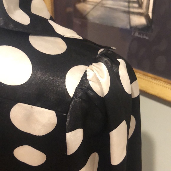 Wet Seal Polka-Dot Button-Down Blouse (L) - Picture 8 of 10